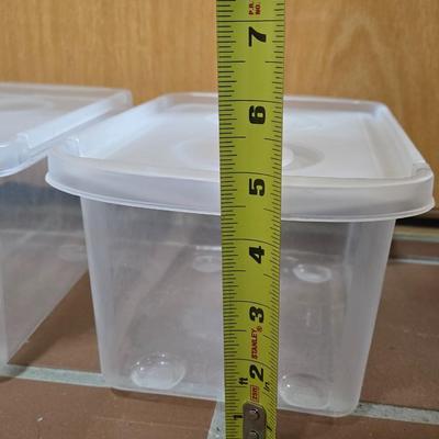 2 Small Folding Lid Storage Containers