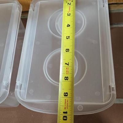 2 Small Folding Lid Storage Containers