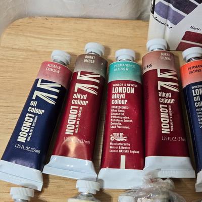 Oil Painting Book, Palette Trays, and Oil Paints