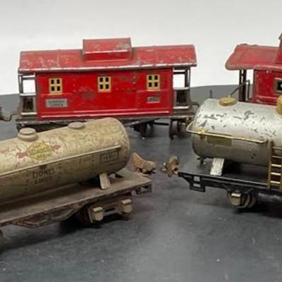 Lot of 6 Lionel Tinplate Rolling Stock