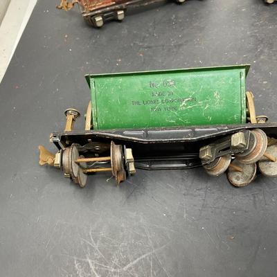 Lot of 6 Lionel Tinplate Rolling Stock