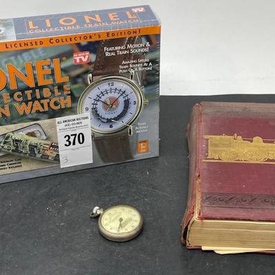 Locomotive Book, Pocketwatch, Lionel Train Watch