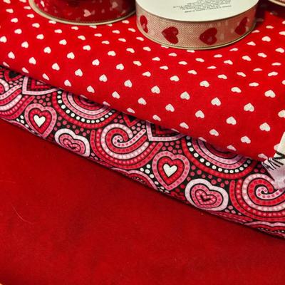 Valentine's Day Fabrics and Ribbons