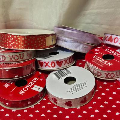 Valentine's Day Fabrics and Ribbons