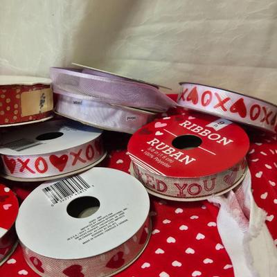 Valentine's Day Fabrics and Ribbons