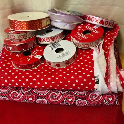 Valentine's Day Fabrics and Ribbons