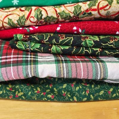 Christmas Fabrics and Ribbon