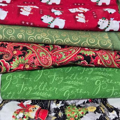 Christmas Fabrics and New Ribbons