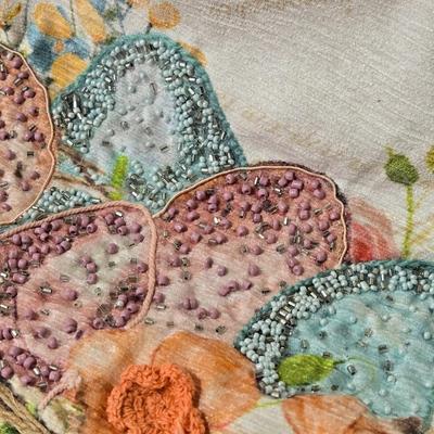 Easter Theme Beaded Table Runner and Gold Small Table Cloth