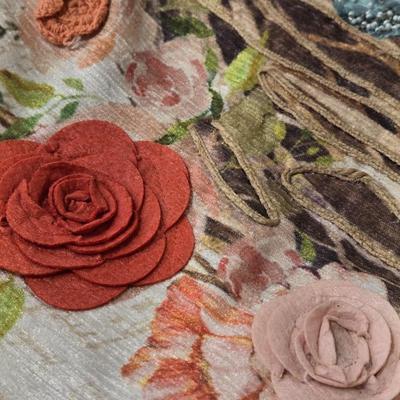 Easter Theme Beaded Table Runner and Gold Small Table Cloth