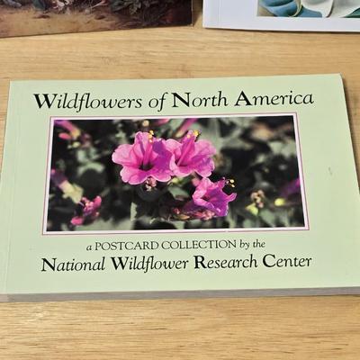 (3) Floral Post Card Books
