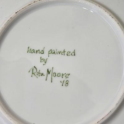 (2) Handpainted Plates