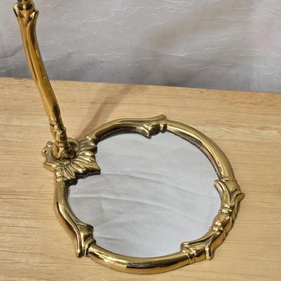Brass Hanging Tabletop Stand with a Mirror Base