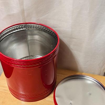Red Metal Cannister