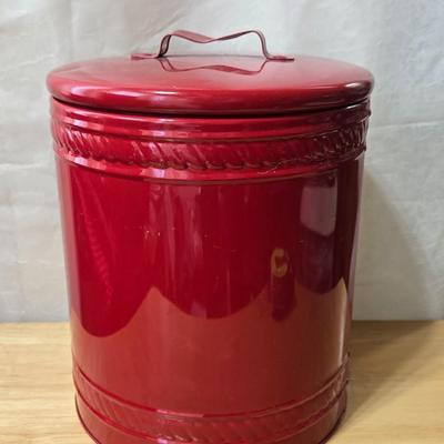 Red Metal Cannister