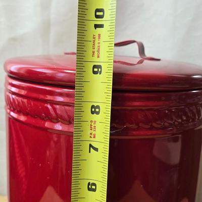 Red Metal Cannister