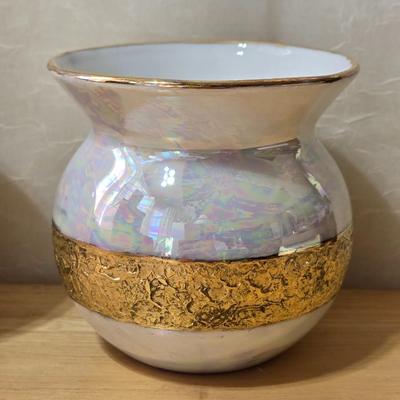 Handpainted Bud Vase and Porcelain Ball