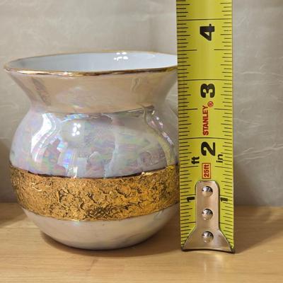 Handpainted Bud Vase and Porcelain Ball
