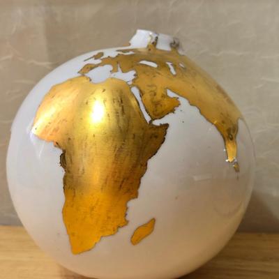 Handpainted Bud Vase and Porcelain Ball