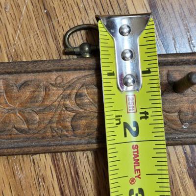 Antique Carved Hanging Peg Strip