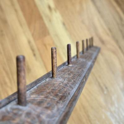 Antique Carved Hanging Peg Strip