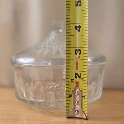 Crystal Candleholder and French Glass Candy Dish