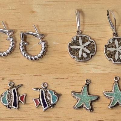 Nautical Sterling Earrings & Pendants/Charms