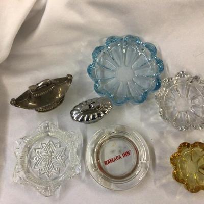 Ashtrays and Metal Lighter Lot