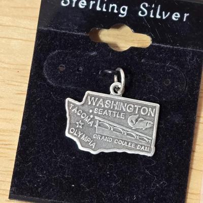 Sterling Washington Pendant and Wyoming Patch