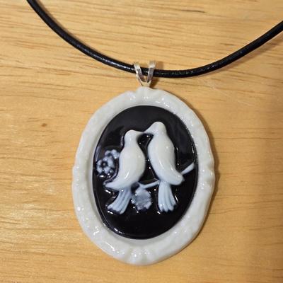 (2) Sets of Sterling Earrings and a Love Birds Necklace