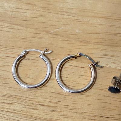 (2) Sets of Sterling Earrings and a Love Birds Necklace