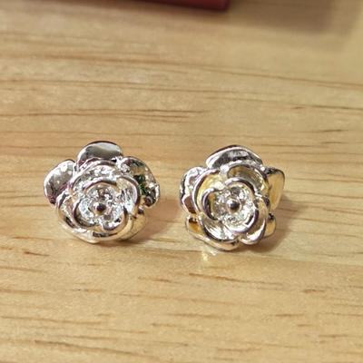 Sterling Silver Heart Hoops and Flower Earrings