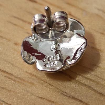 Sterling Silver Heart Hoops and Flower Earrings