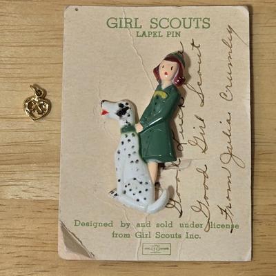 Vintage Girl Scout Brooch and Pendant