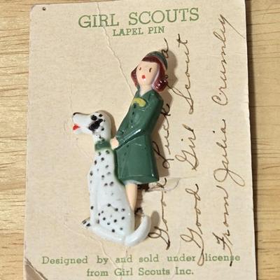 Vintage Girl Scout Brooch and Pendant