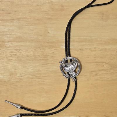 Silver Saddle Bolo Tie