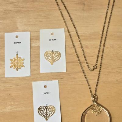 Vintage Necklace and 3 New Charms