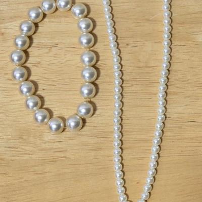 Faux Pearl Necklaces and Bracelets
