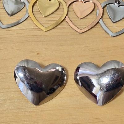 Heart Bracelet & Earrings and Pink Beaded Bracelet & Earrings