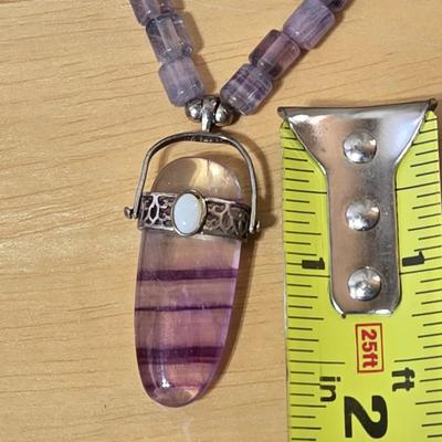 Sterling Silver and Amethyst Necklace