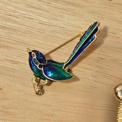 Enamel Animal Brooch Lot