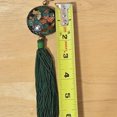 Vintage Cloisonne Tassel Necklace