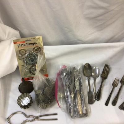 Vintage Silverware, Tart Tins, Frosting Tips, Funnel, and Jar Opener