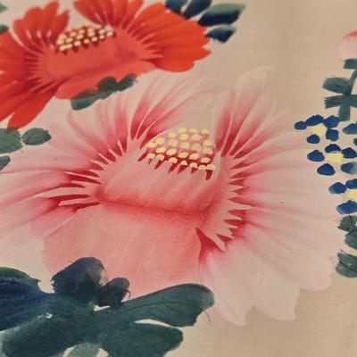 Antique Silk Fan made in the People's Republic of China