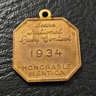 1934 Sears Baby Contest Honorable MentionPendant