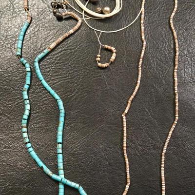 Navajo Heishi Broken Necklace and Beads