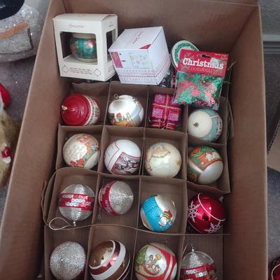 GLASS CHRISTMAS ORNAMENTS AND OTHER DECORATIONS