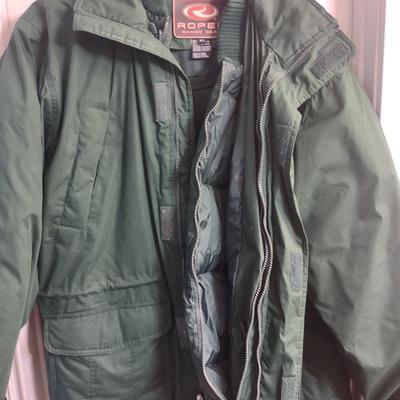 MEN'S ROPER COAT WITH DETACHABLE HOOD SIZE XL
