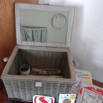NEW SEWING BOX, OLD BUTTONS, IRON ON TRANSFERS AND MORE