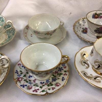 Tea Cup and Saucer Lot